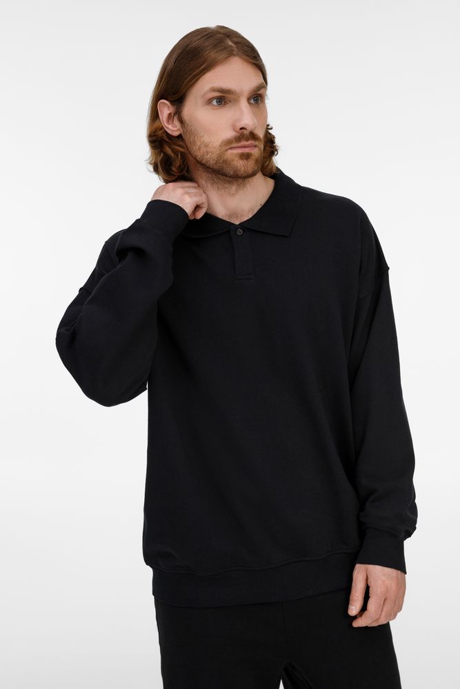 Свитшот оверсайз унисекс S6, черный, размер XL/XXL