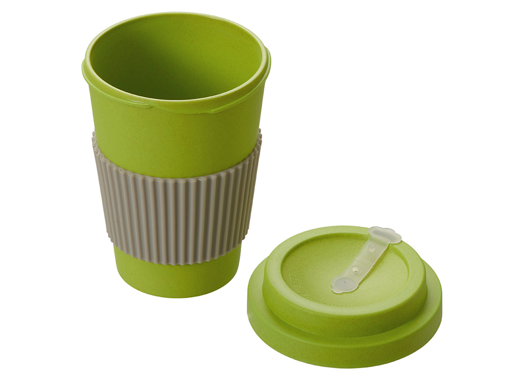 Термокружка Muffin из натуральных волокон, зеленое яблоко (Р)