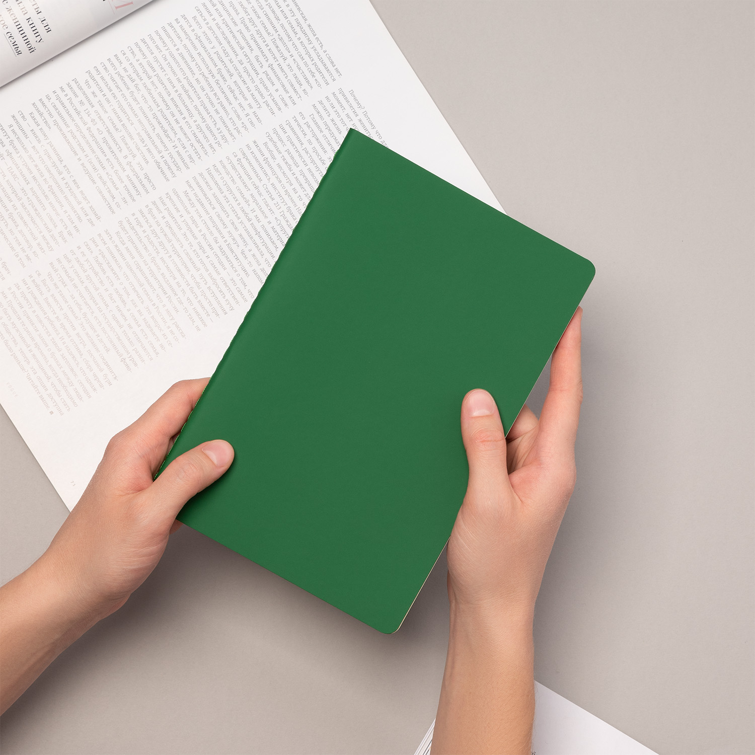 Блокнот Альфа Слим (Alpha slim), зеленый