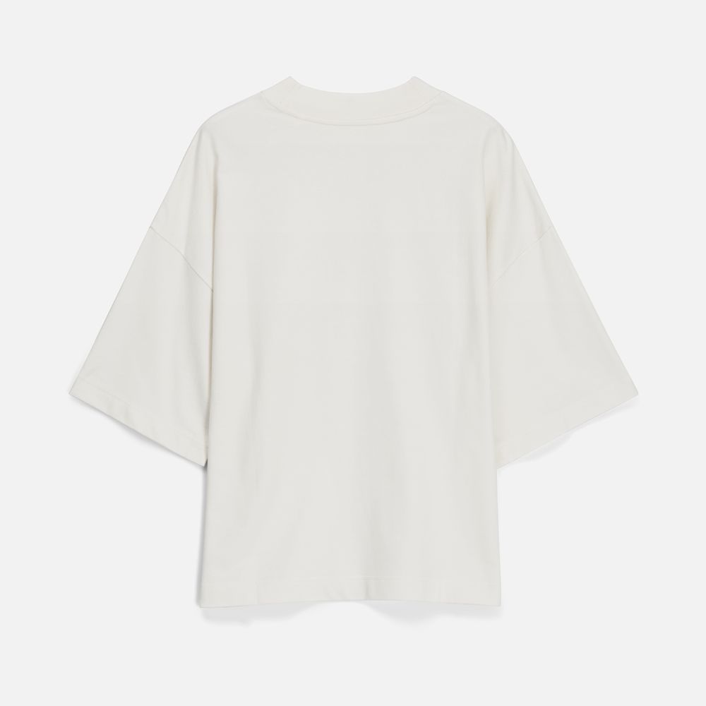 Футболка оверсайз унисекс T9, молочно-белая, размер XS/S