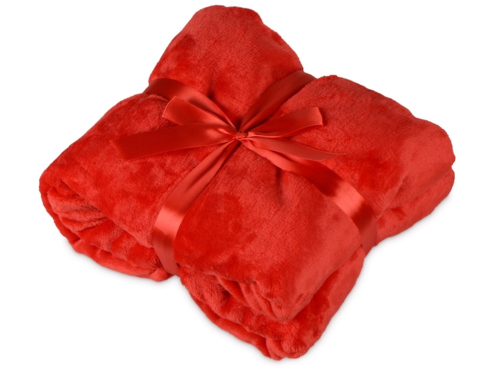 Подарочный набор с пледом, термокружкой и миндалем в шоколадной глазури Tasty hygge, красный