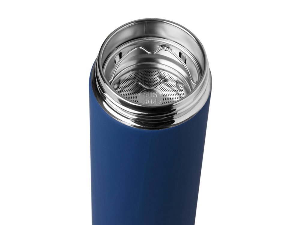 Вакуумный термос Vacuum Flask C1, soft touch, 420мл, темно-синий