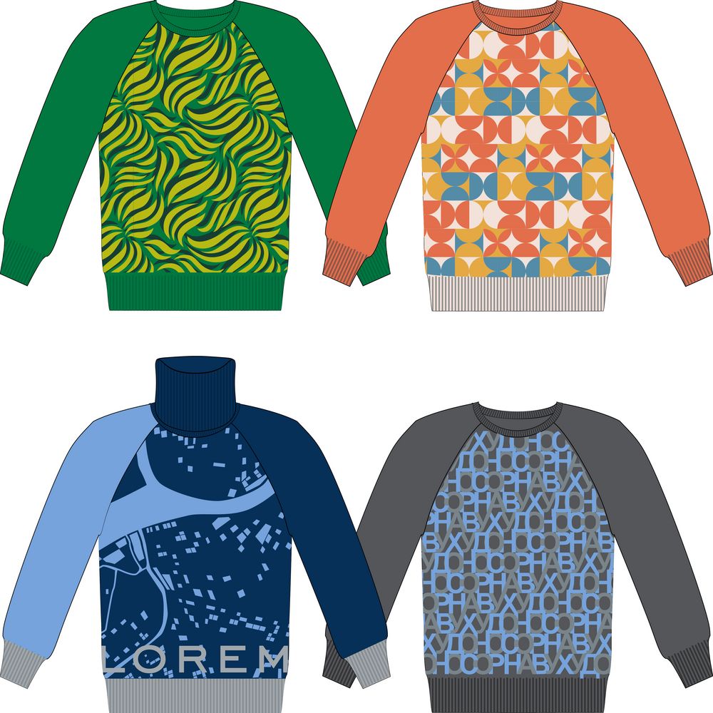 Свитер на заказ Tricksy Net Reglan, полушерсть, размер XXL