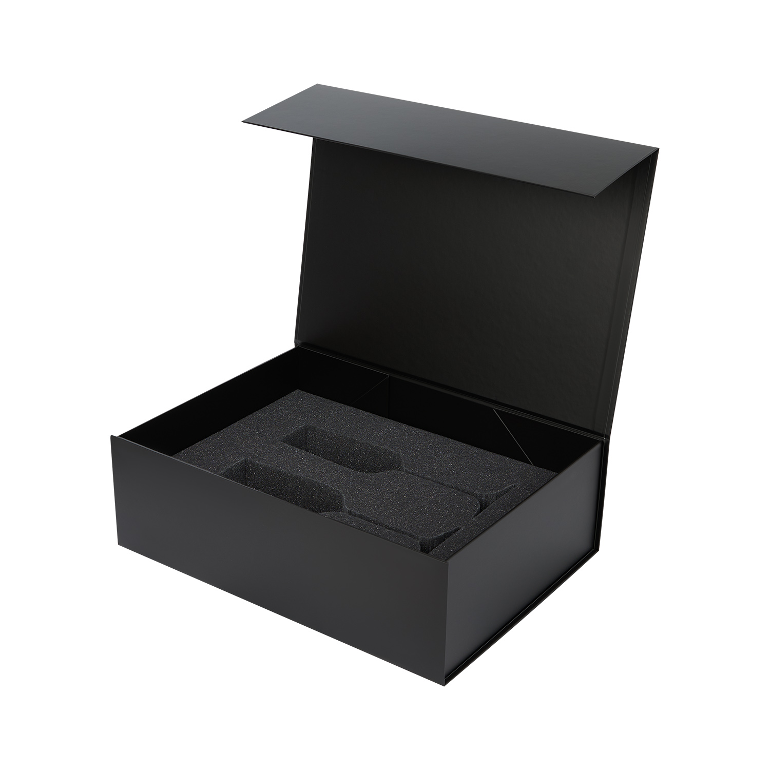 Ложемент под 2 бокала для шампанского в среднюю коробку-трансформер (арт. 695721) — пример нанесения логотипа (Portobello подарочная упаковка) | Print Logo