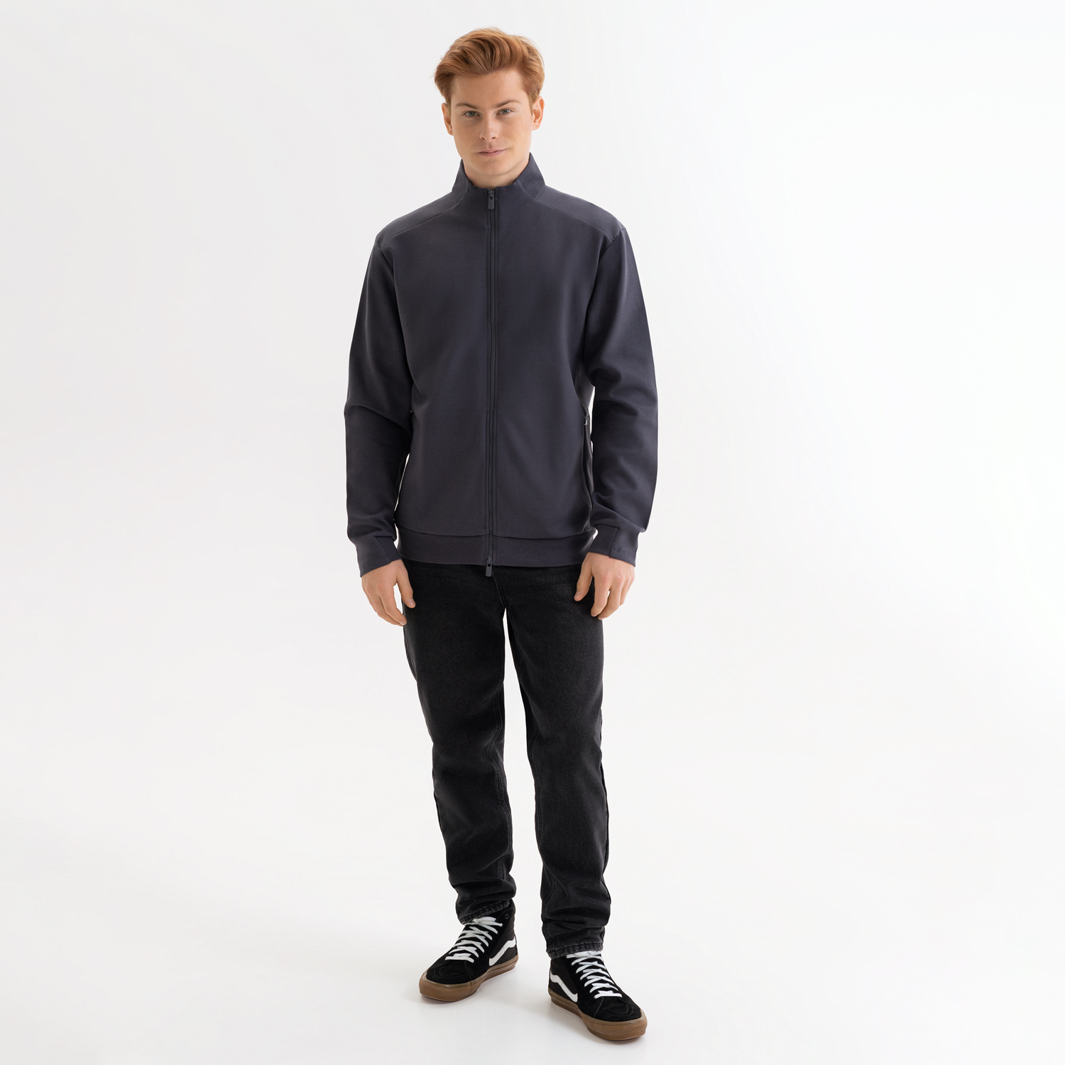 Толстовка на молнии Астин (Astin) антрацит, размер L