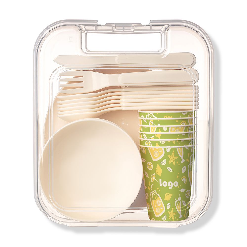 Набор посуды для пикника на 6 персон Picnic на заказ фото на сайте Print Logo.