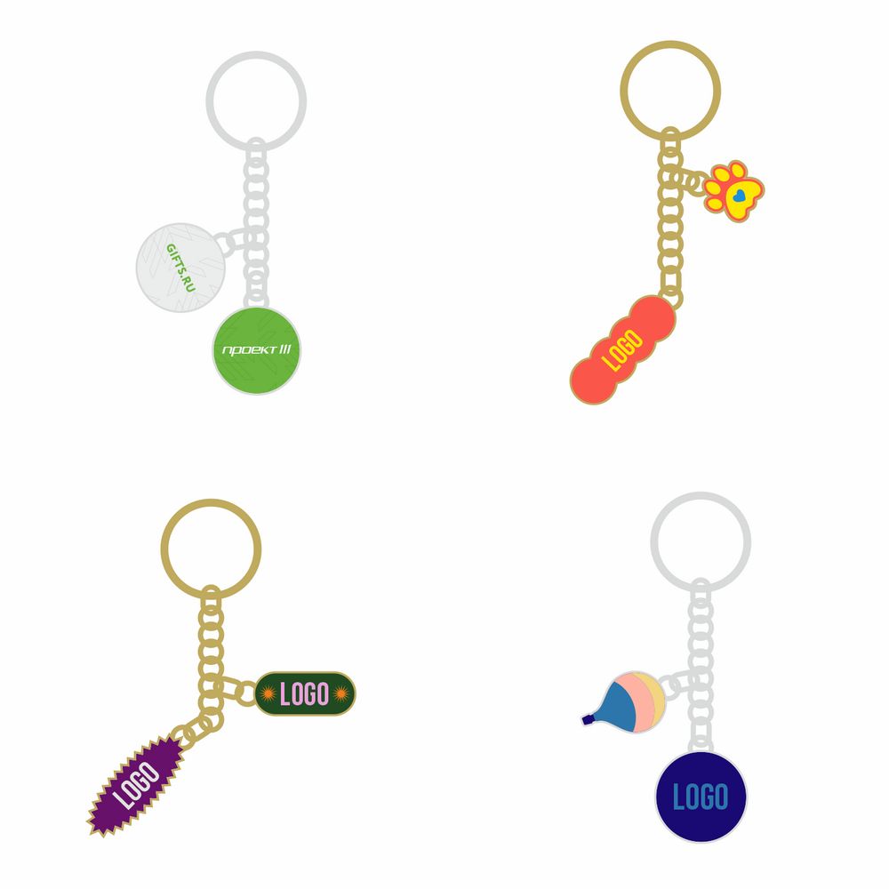 Брелок с подвесками Tink на заказ фото на сайте Print Logo.