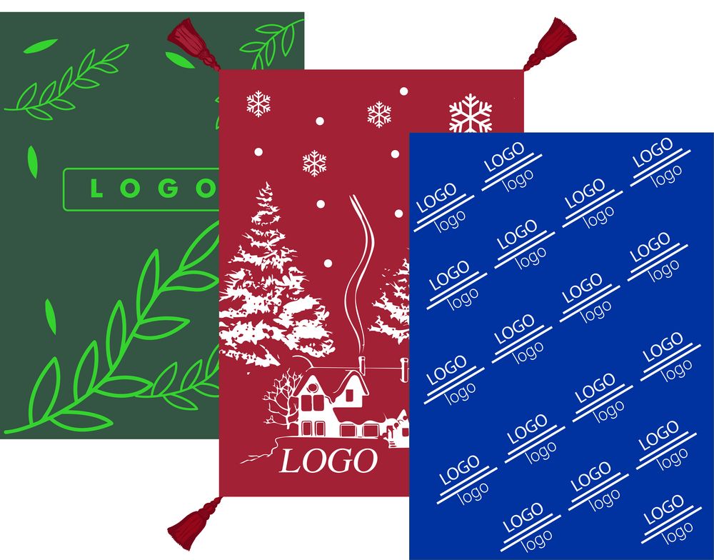 Плед на заказ Tricksy Net, 2 цвета, М с логотипом сделано в России | Print Logo