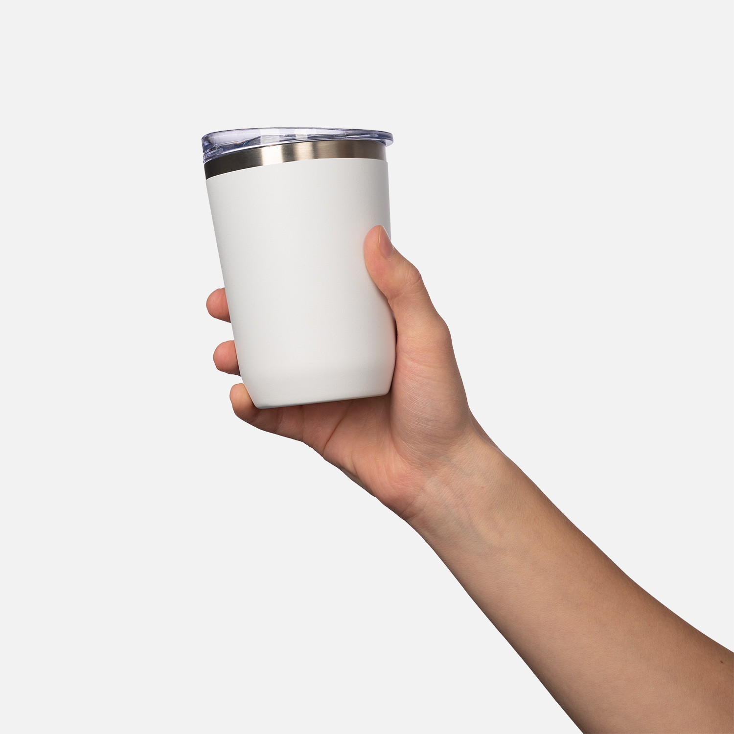 Термокружка вакуумная с керамическим покрытием Арктик (Arctic), белый/синий