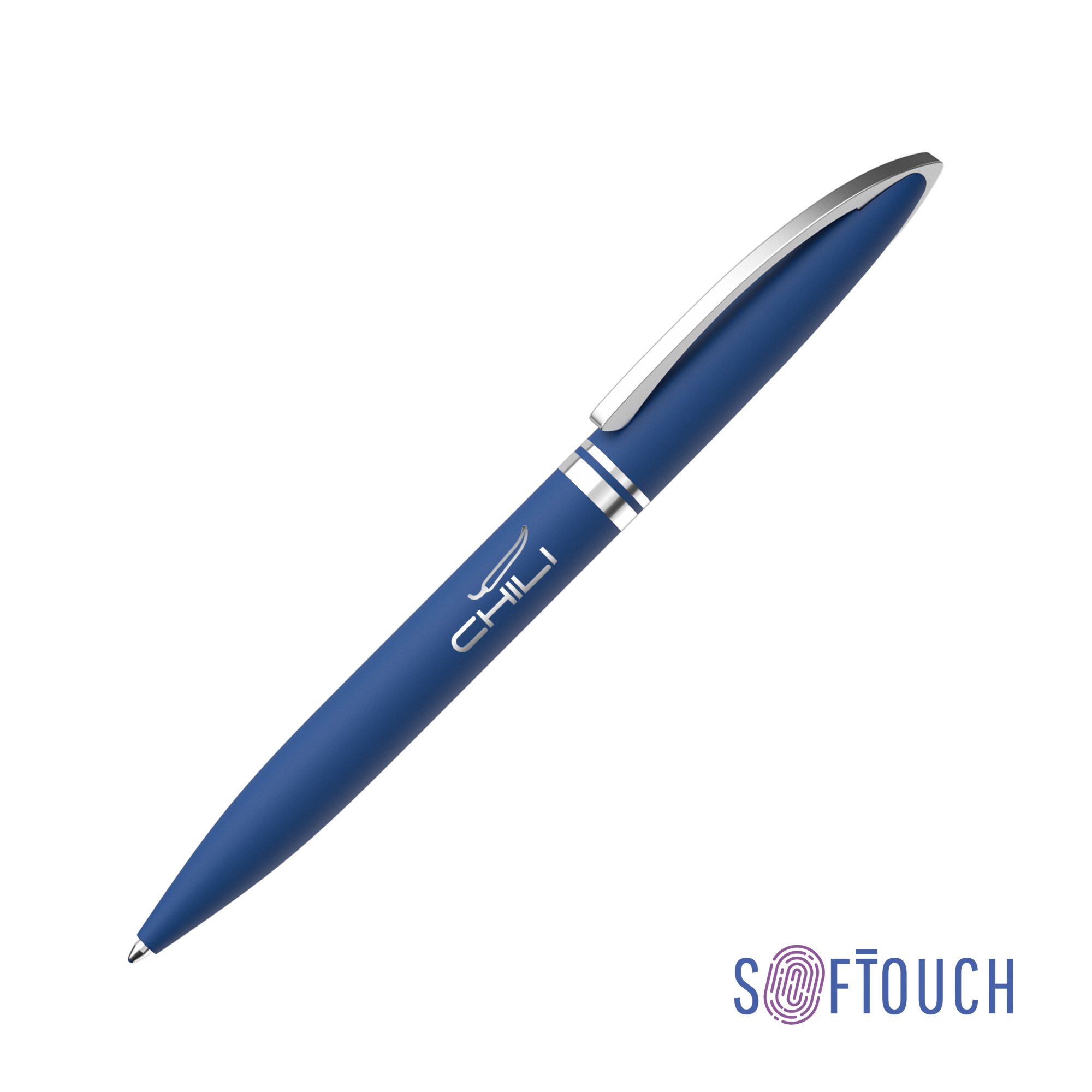 Ручка шариковая "Rocket", покрытие soft touch, оранжевый