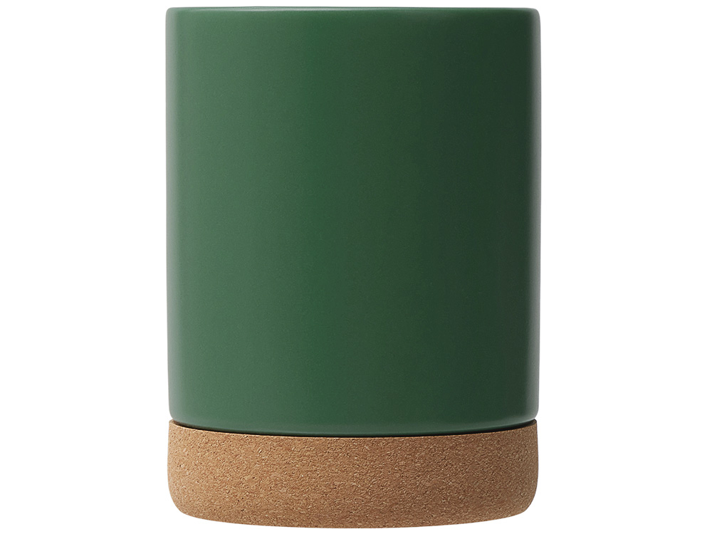 Кружка 450 мл с пробковым дном Корк & Бон, глубокий зеленый