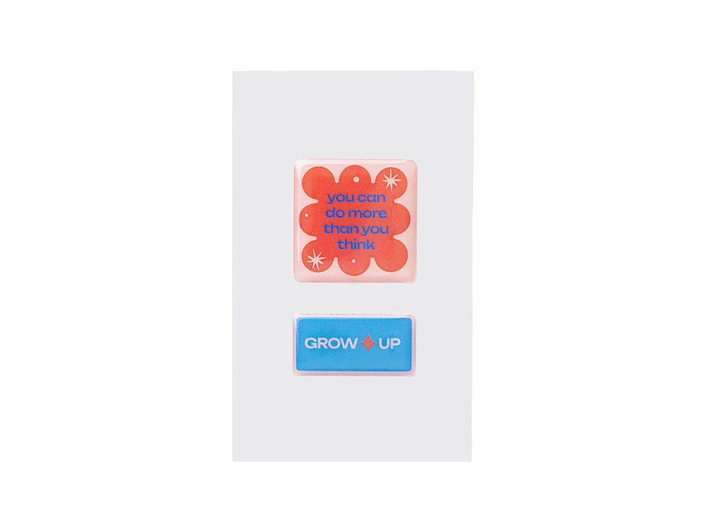 Сет объемных стикеров из эпоксидной смолы, 2 шт с логотипом  | Print Logo
