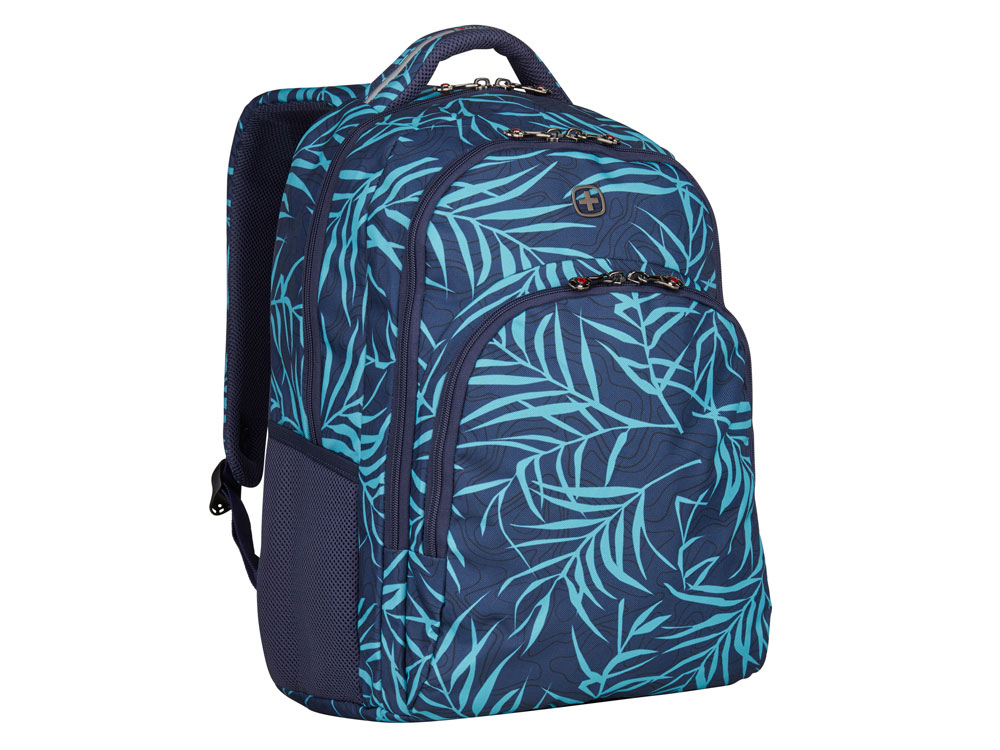 Рюкзак WENGER 16'', синий с рисунком, полиэстер, 34 x 26 x 47 см, 28 л