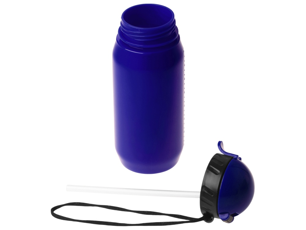 Бутылка для воды с трубочкой Little, 400 мл, синий