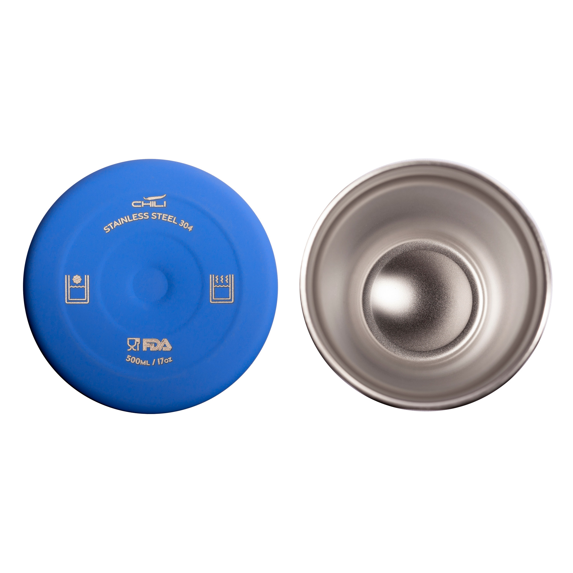 Термостакан "Calypso" 500 мл, покрытие soft touch — пример нанесения логотипа (Chili) | Print Logo