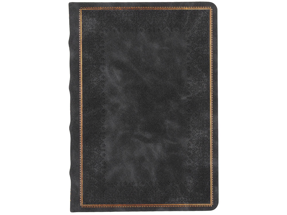 Ежедневник недатированный А5 Royal, черный с бронзовым срезом