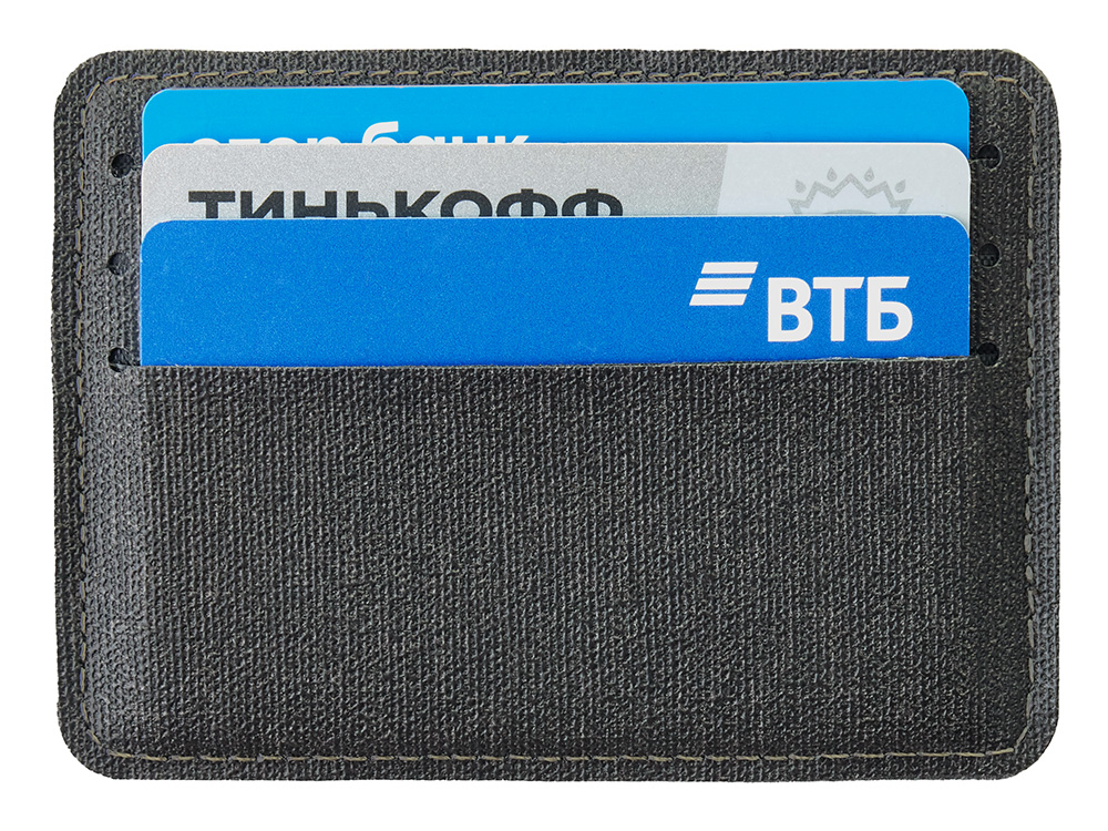 Подарочный набор Consul: обложка для паспорта и картхолдер, серый