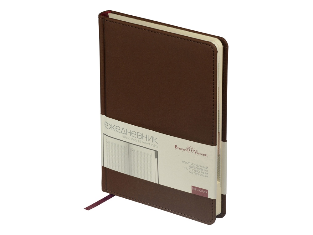 Ежедневник недатированный А5 Velvet Index с индексами с логотипом Bruno Visconti | Print Logo