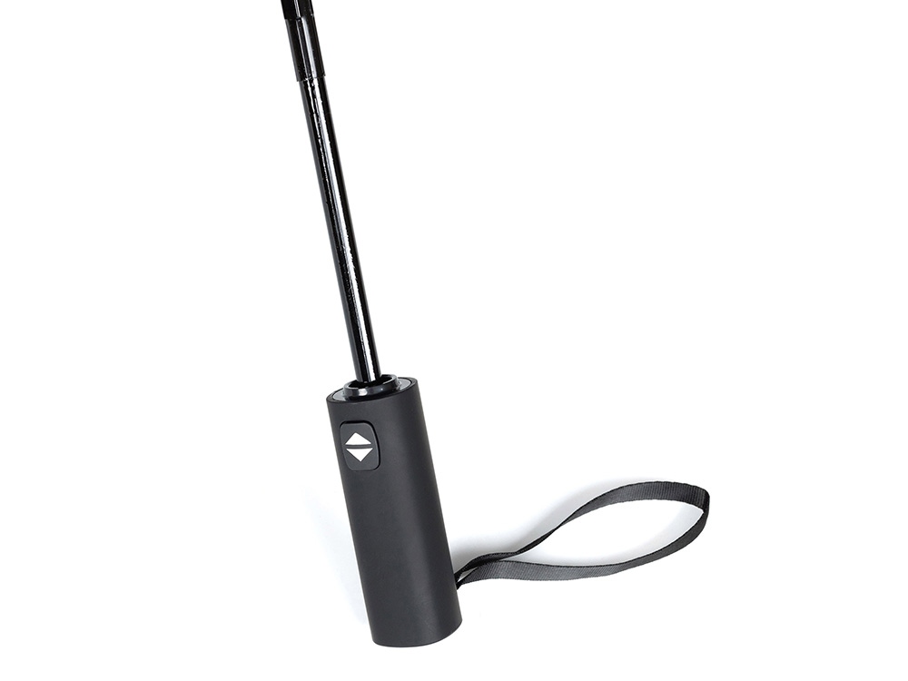 Зонт складной мужской TORBER, автомат, 3 сложения, черный, каркас сталь/файбергласс, эпонж, пластиковая ручка, диаметр 103 см