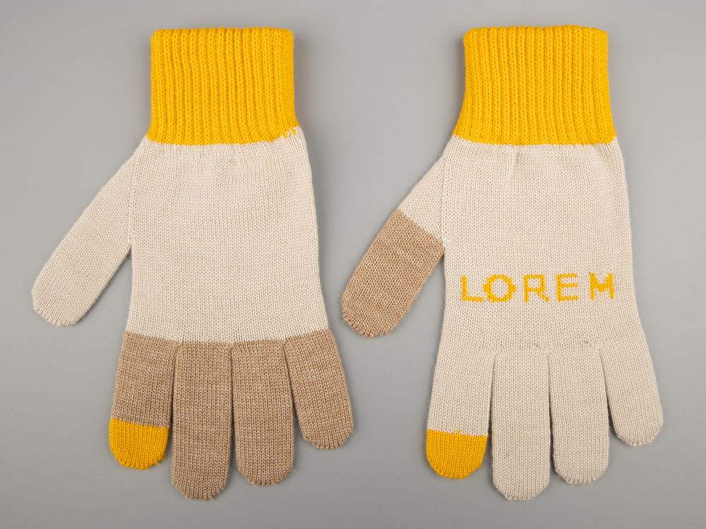 Перчатки вязаные Guanti на заказ, полушерсть, размер L/XL