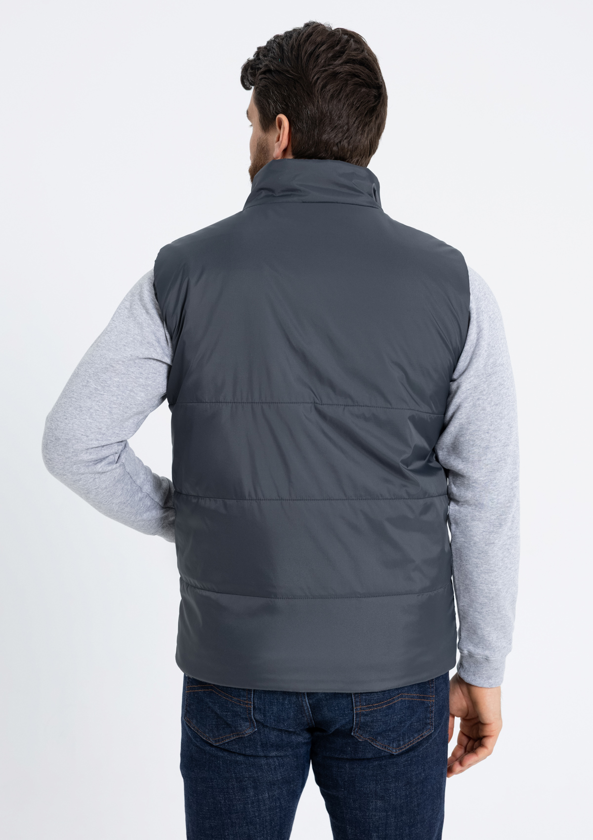 Жилет унисекс STAN утепленный таффета 210T,200, 84, Графит,  (101)  (56/XXXL)