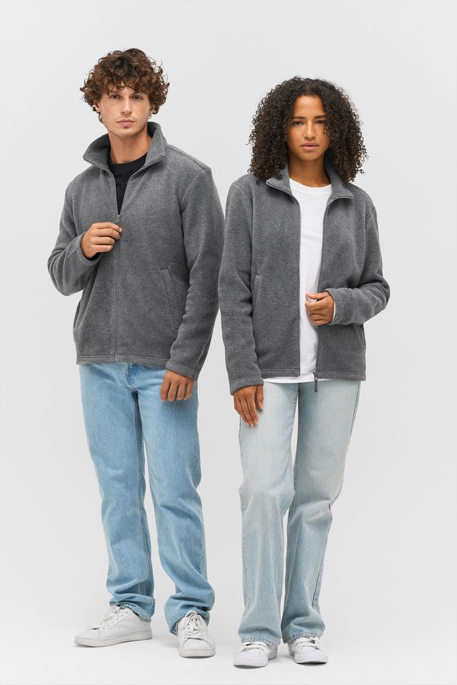 Куртка флисовая унисекс Nitro, серый меланж, размер L