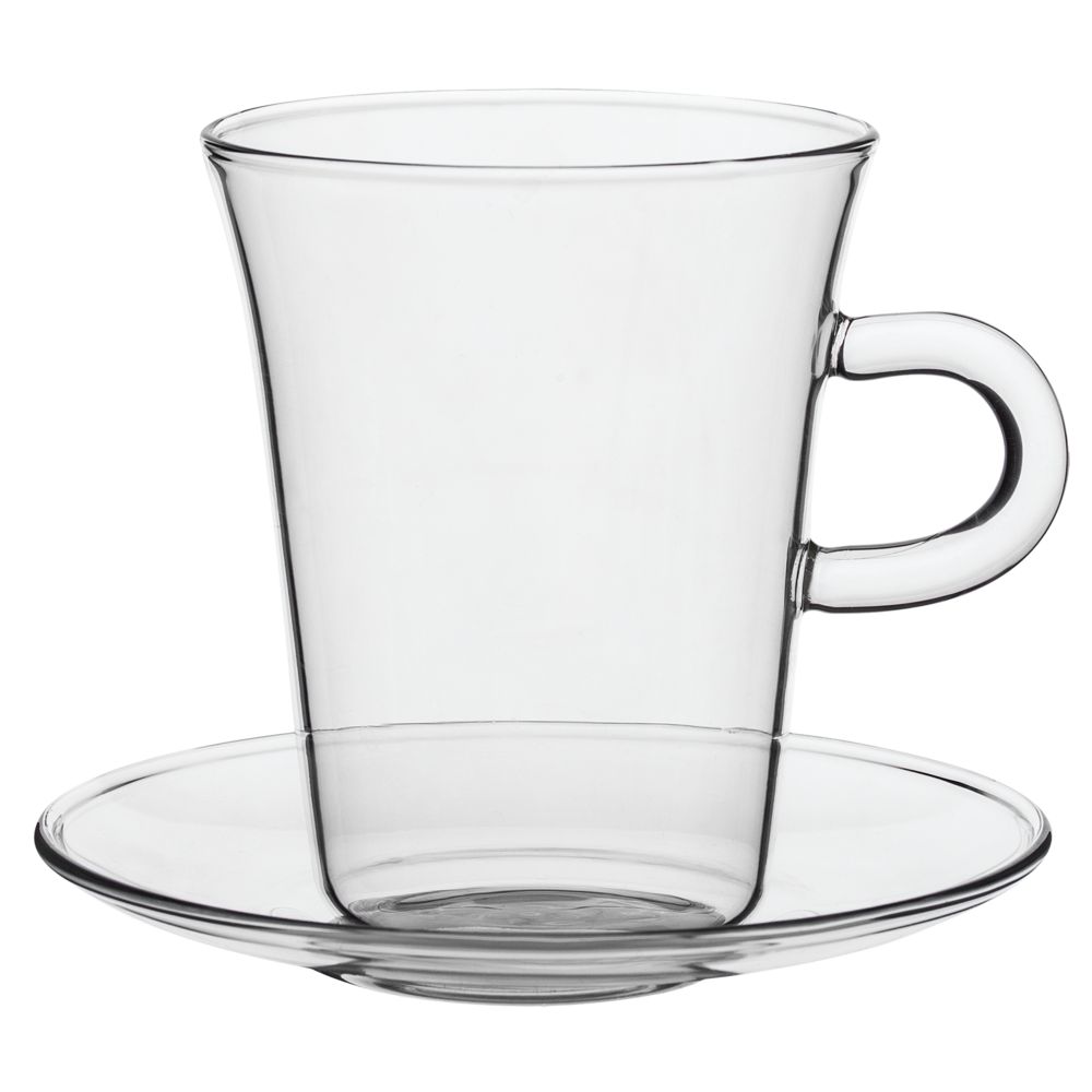 Чашка с блюдцем Glass Duo фото на сайте Print Logo.