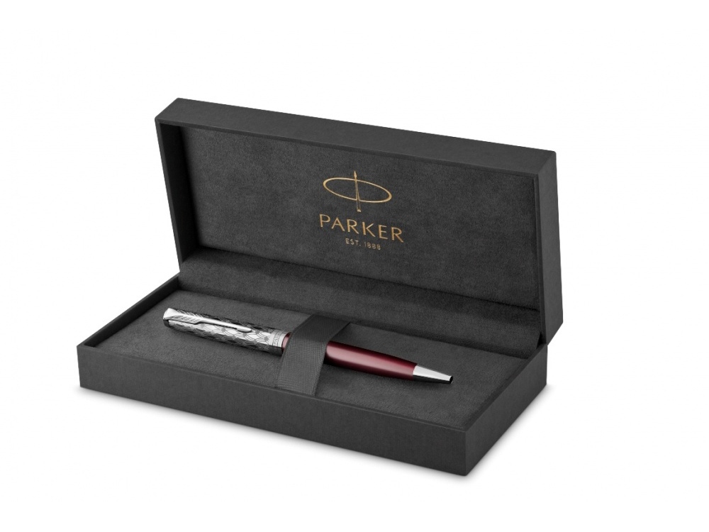 Шариковая ручка Parker Sonnet Premium Refresh RED CT, стержень: M, цвет чернил: black , в подарочной упаковке