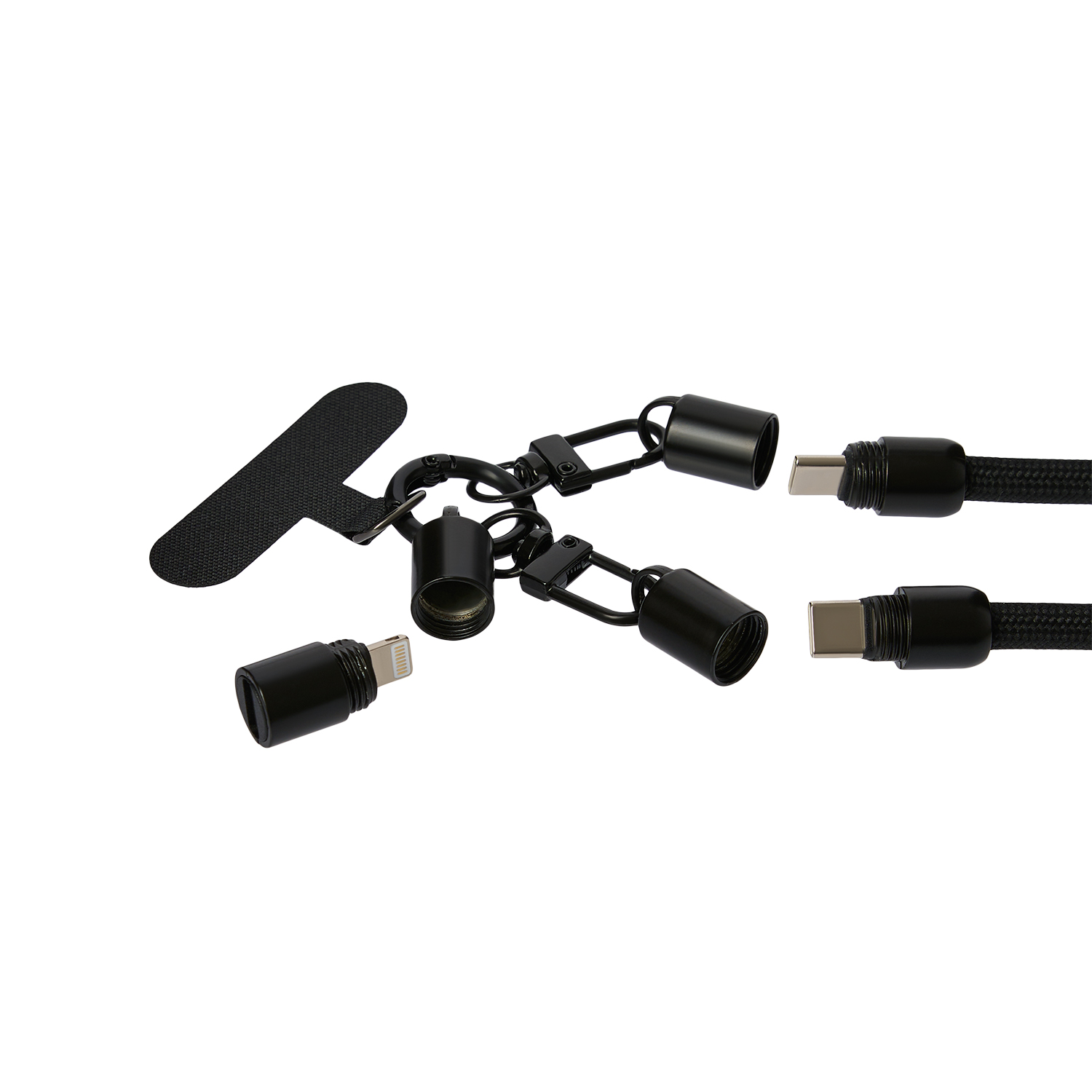 Кабель-ланьярд Voltrix, черный фото на сайте Print Logo.