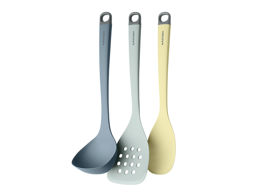 Набор кухонных силиконовых инструментов, 3 пр., Paulina с логотипом Nadoba | Print Logo
