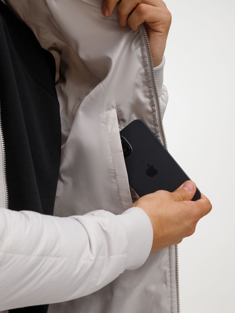 Куртка унисекс Warmbridge, светло-серая, размер XXL