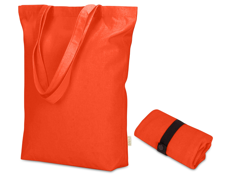 Сумка Fixy из переработанного хлопка 220 г/м2 с фиксирующей лентой с логотипом Savio | Print Logo