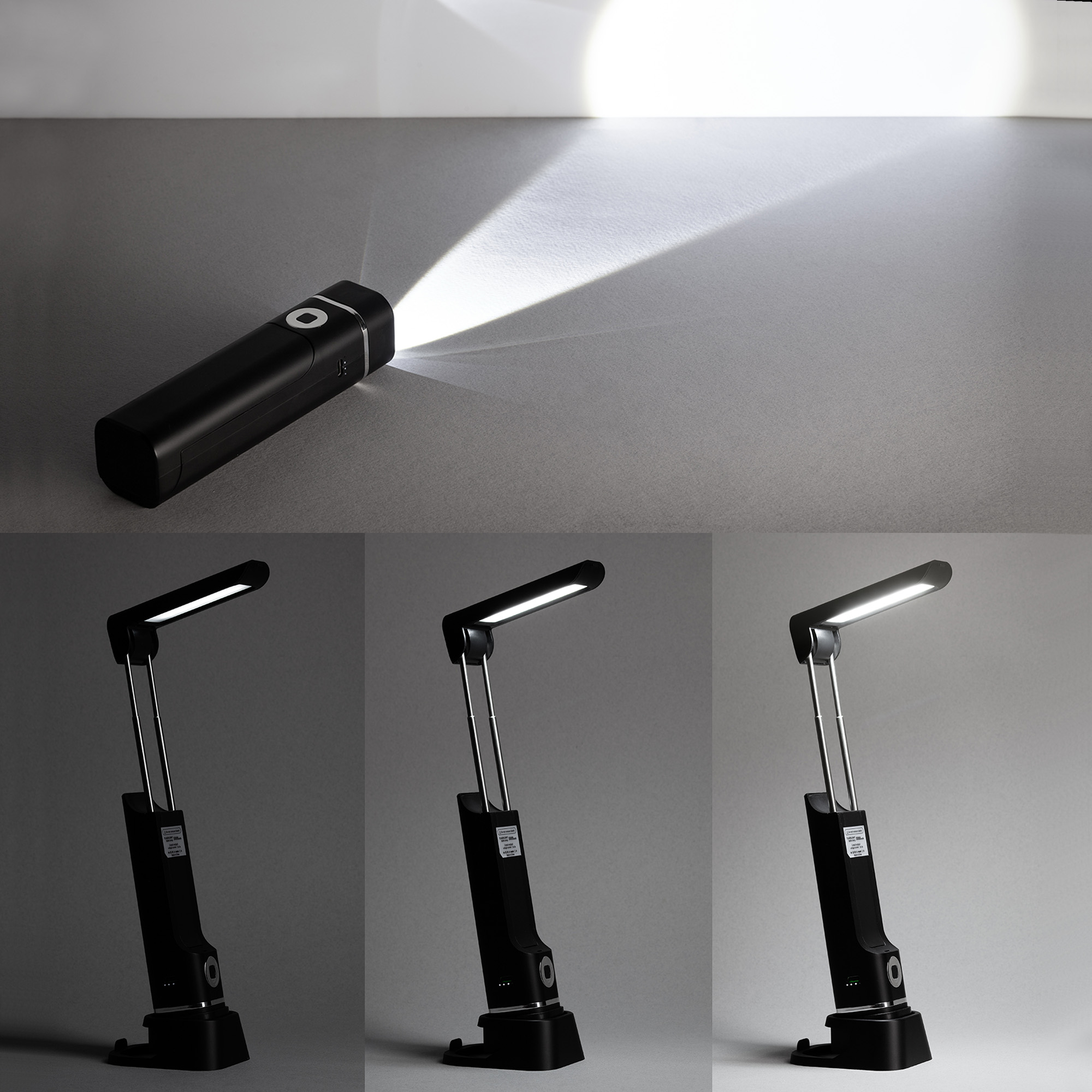 Складная лампа-фонарь "Smart LED", черный