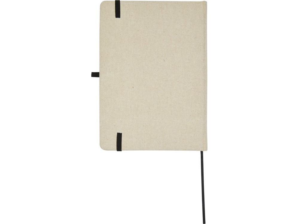 Блокнот в твердом переплете Tutico из органического хлопка, натуральный/черный