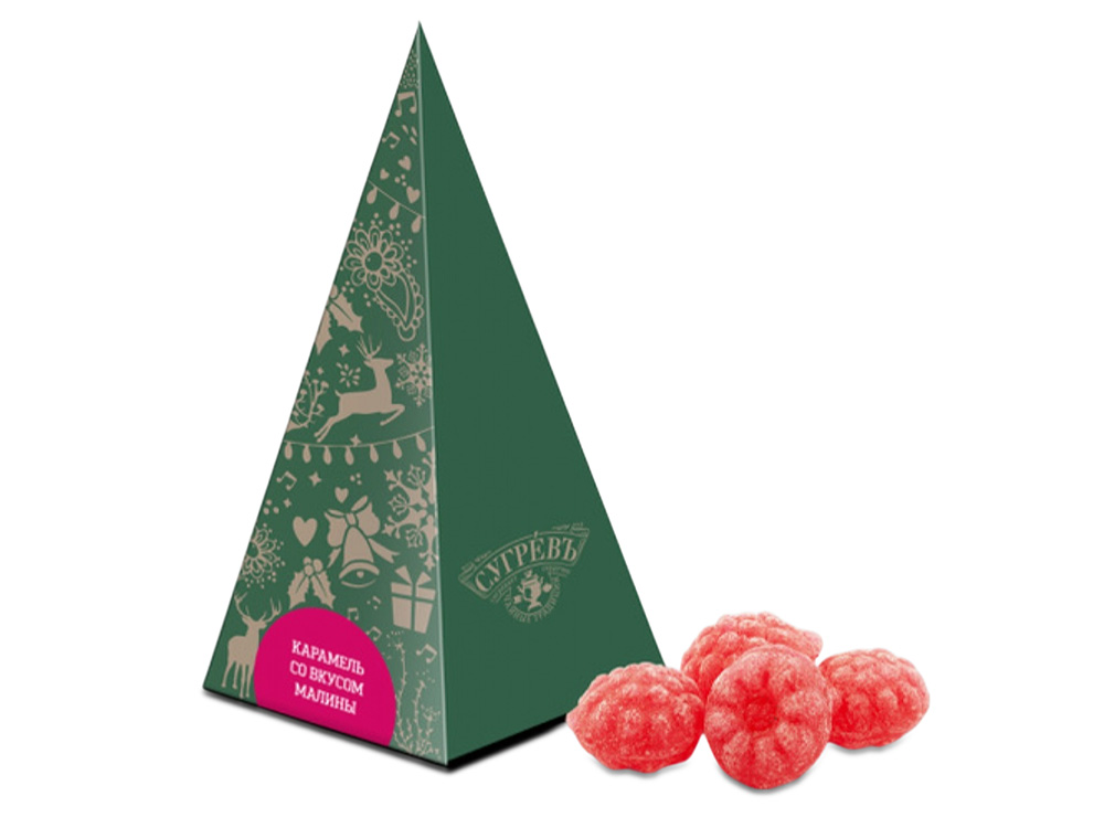 Карамель леденцовая со вкусом малины в подарочной упаковке с логотипом СУГРЕВЪ | Print Logo