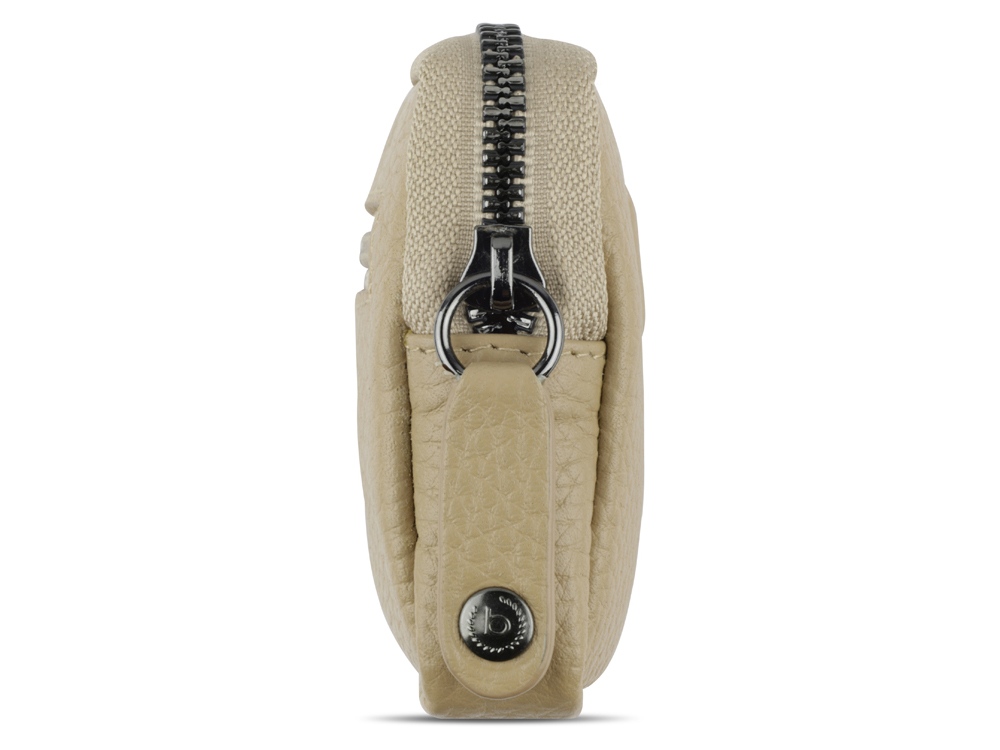 Ключница BUGATTI Elsa, с защитой данных RFID, песочного цвета, воловья кожа/полиэстер, 11х2х7 см