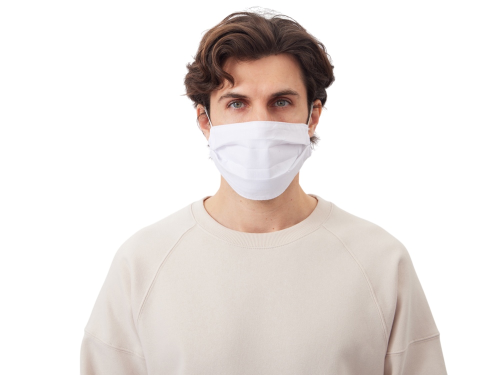 Маска для лица многоразовая для сублимации, размер M-L, белый