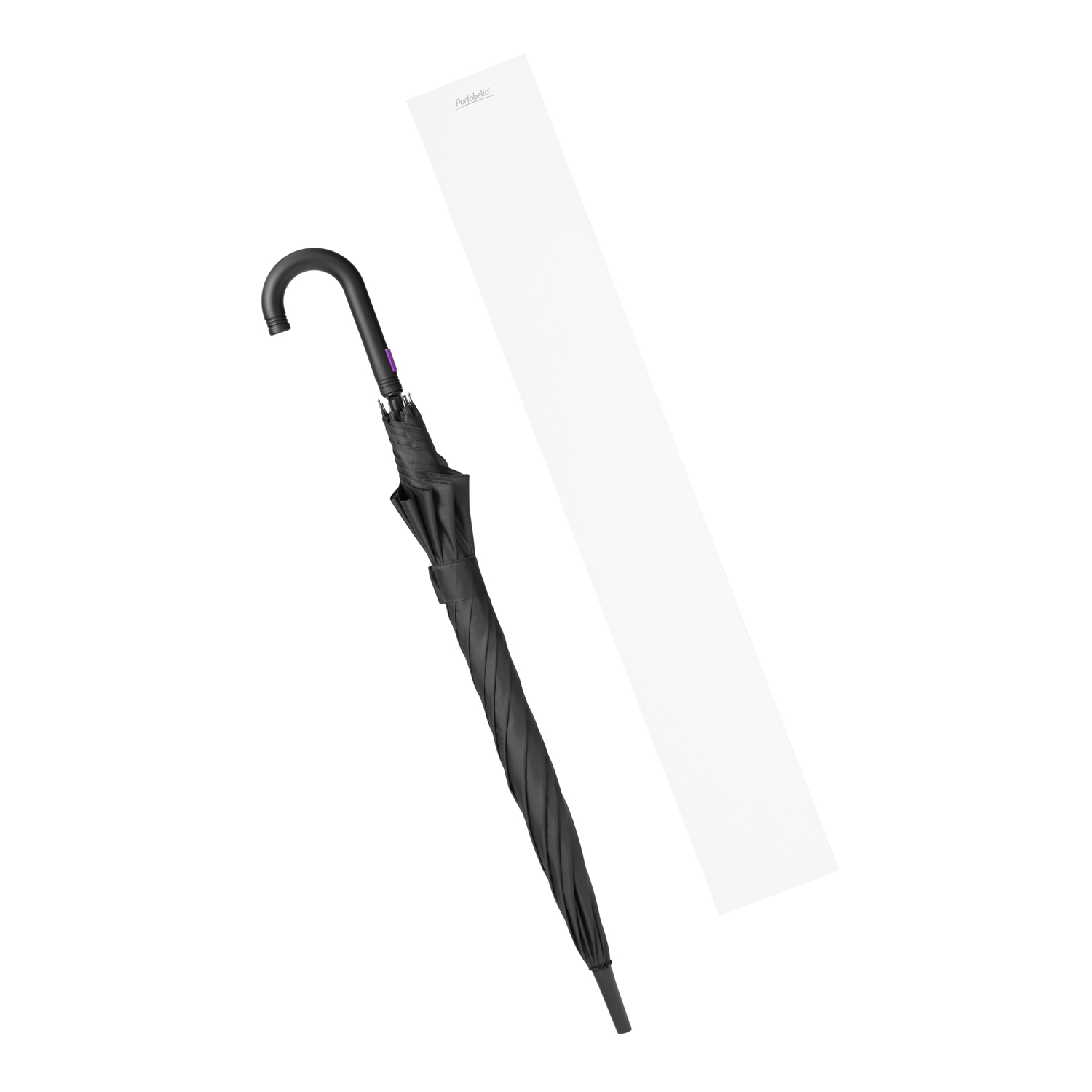 Зонт-трость Квантум (Quantum), черный/фиолетовый
