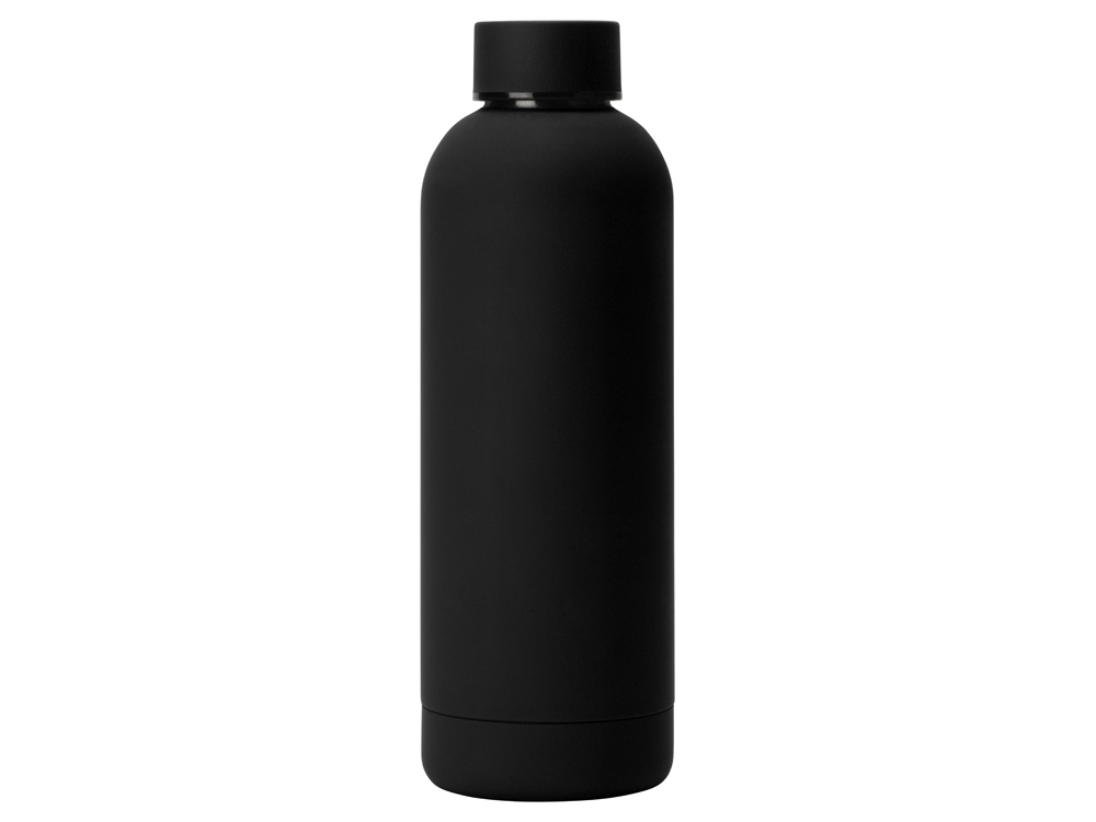 Вакуумная термобутылка Cask Waterline, soft touch, 500 мл, тубус, черный