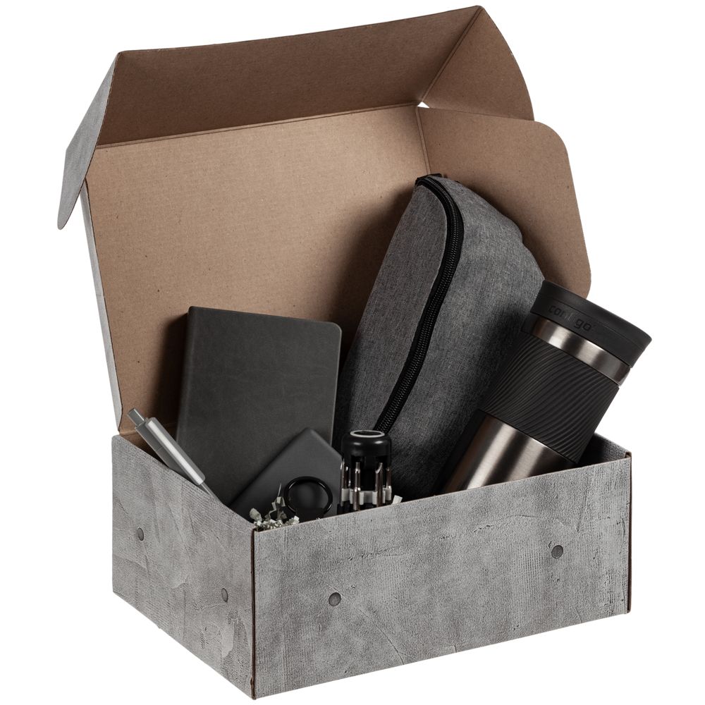 Коробка «Бетон» — пример нанесения логотипа (сделано в России) | Print Logo