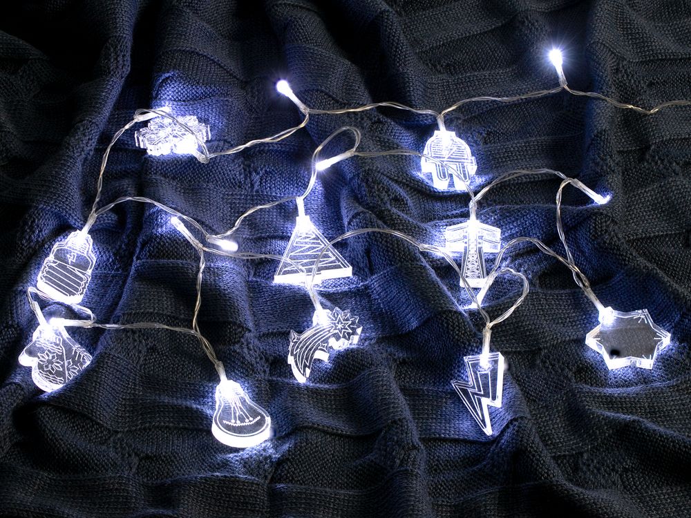 Светодиодная гирлянда Xmas Power — пример нанесения логотипа (сделано в России) | Print Logo