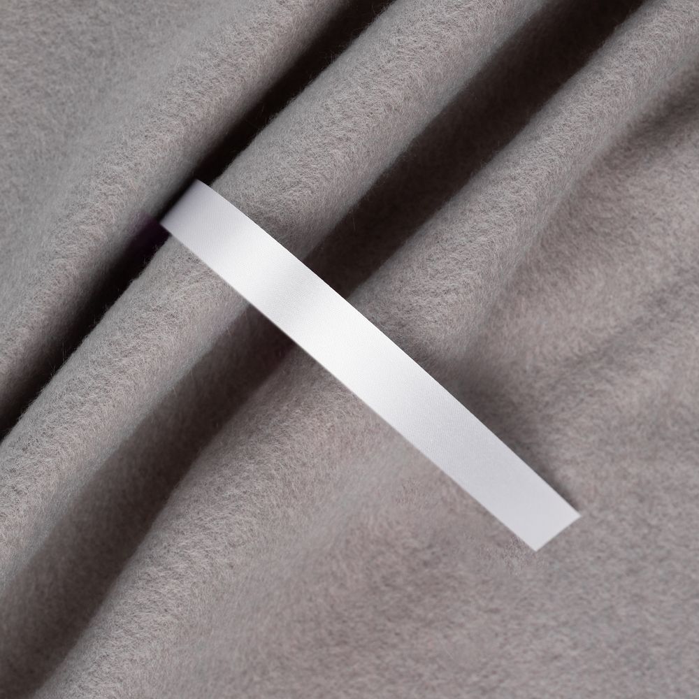 Лента сатиновая Satin 10 S, синяя с логотипом сделано в России | Print Logo