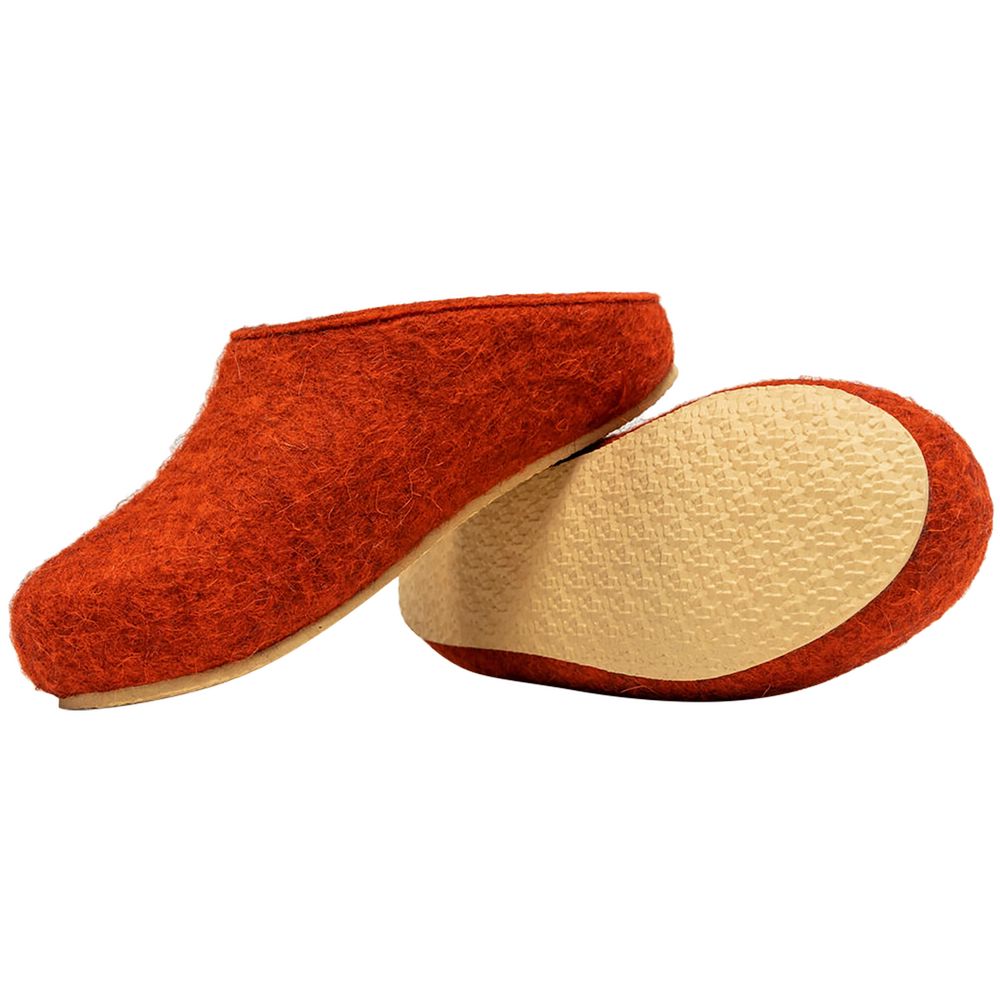 Домашние валенки Step, красно-коричневые (терракот), размер 47