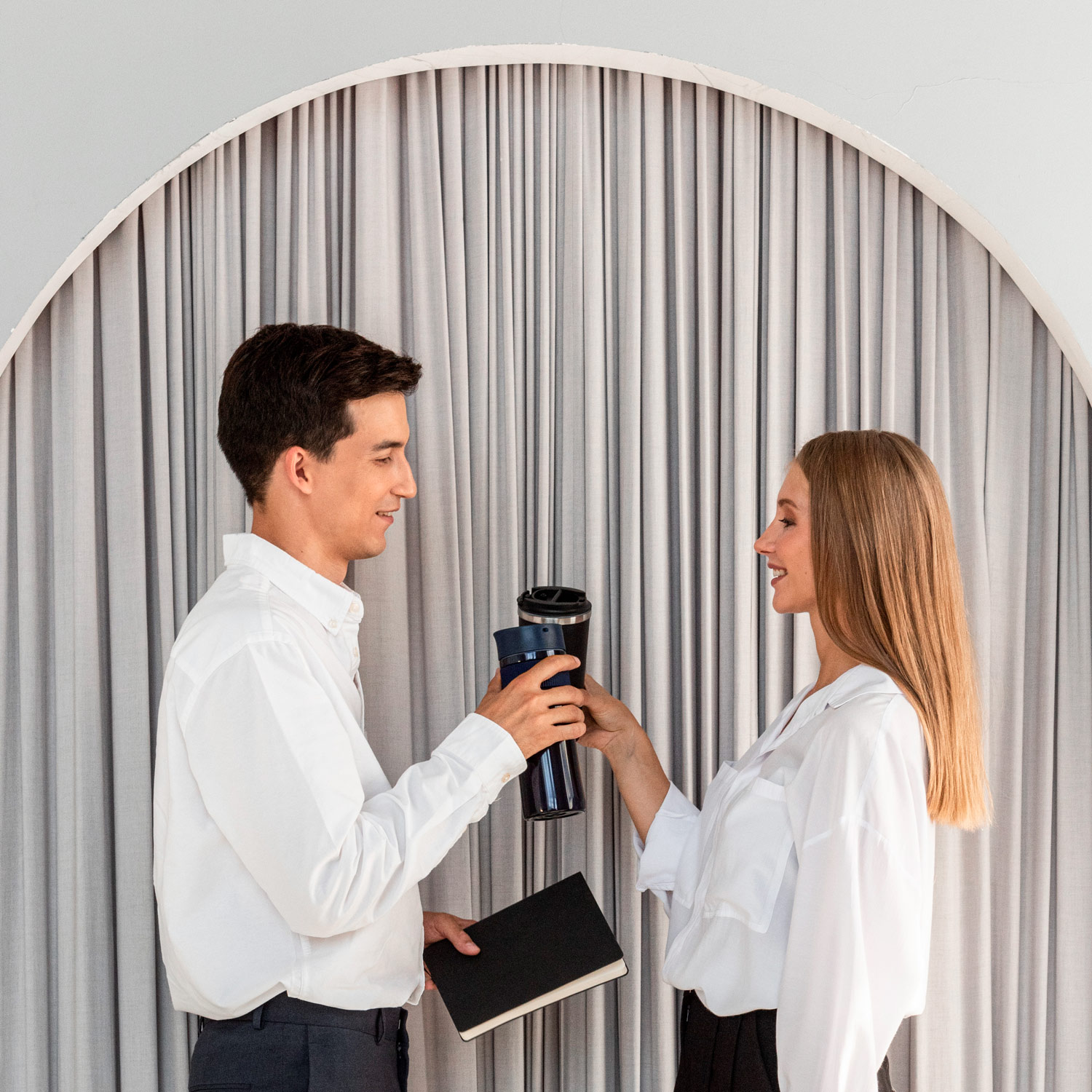 Термокружка вакуумная Поло (Polo), синяя