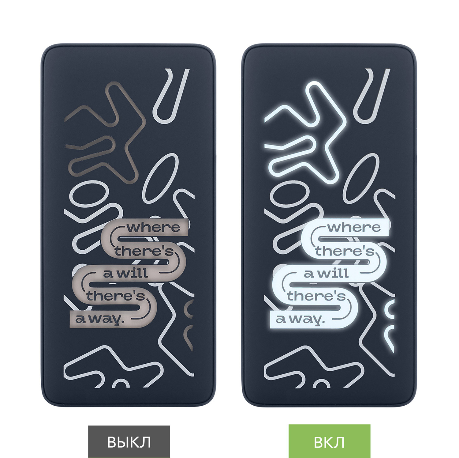 Внешний аккумулятор с подсветкой Анкор Плюс PD (Ancor PD Plus) 10000 mAh, синий