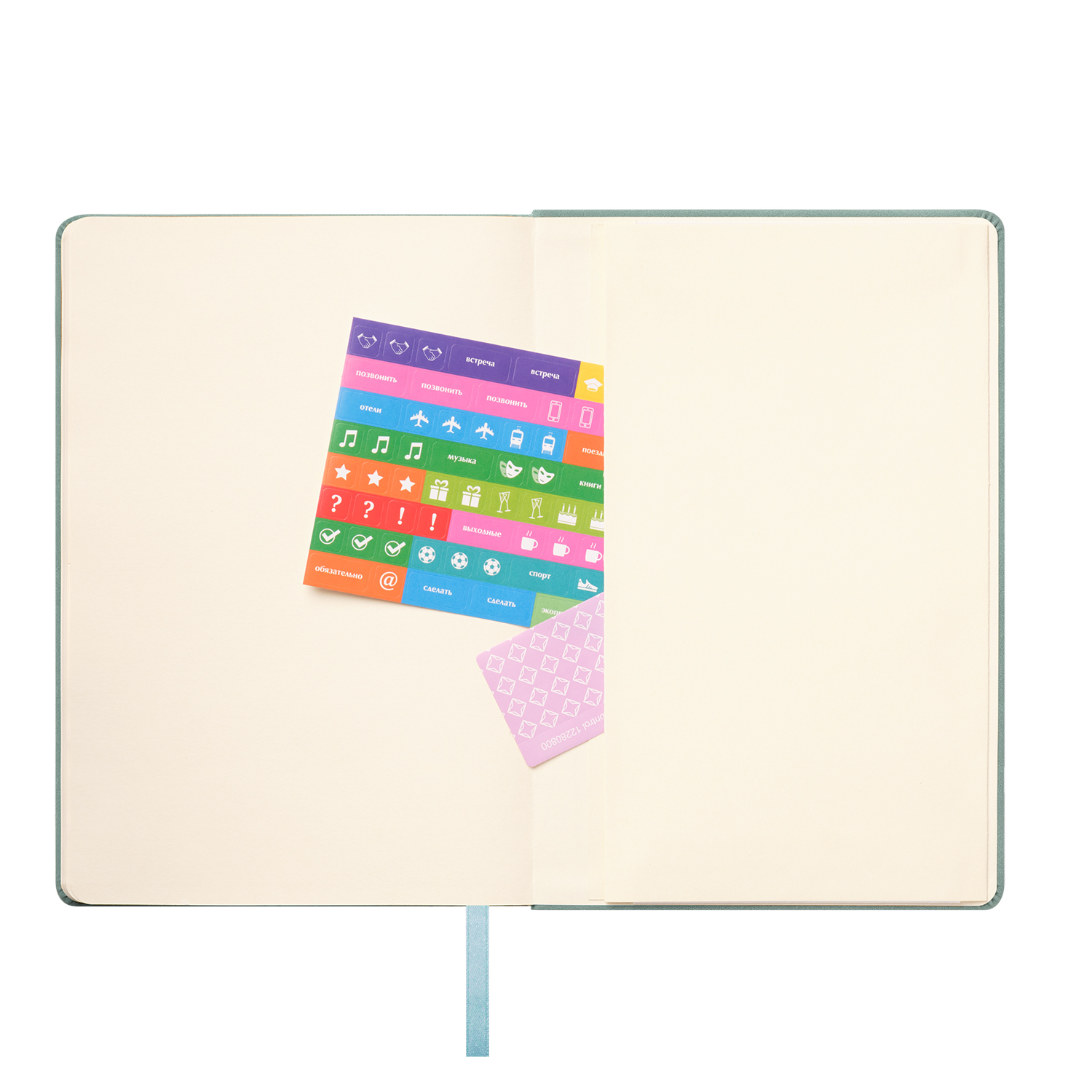 Ежедневник Стелла (Stella) недатированный с магнитом на обложке, бирюзовый