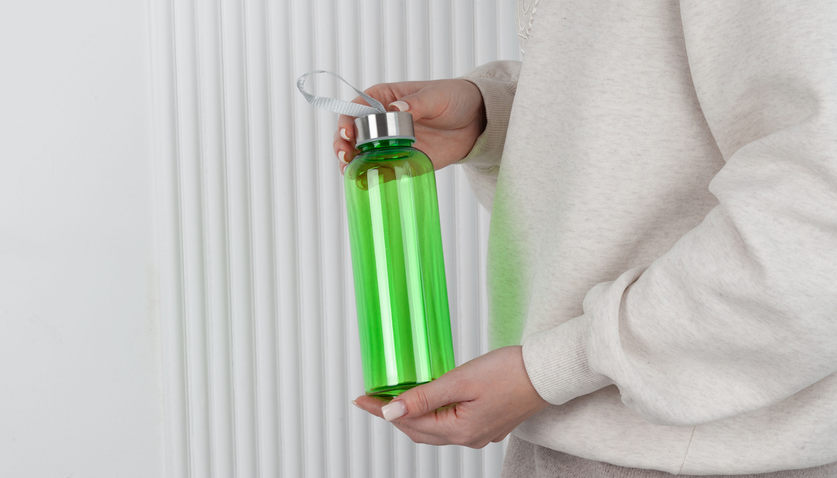 Бутылка для воды "H2O" 500 мл, оранжевый