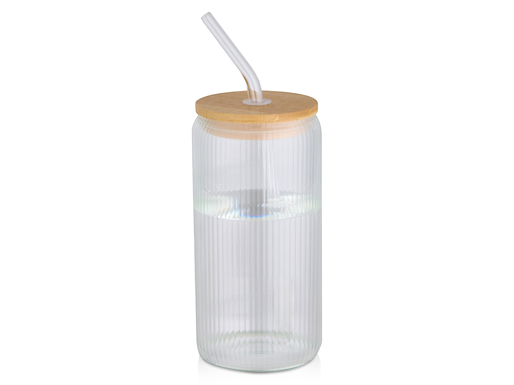 Емкость для питья с бамбуковой крышкой Mirage с логотипом  | Print Logo