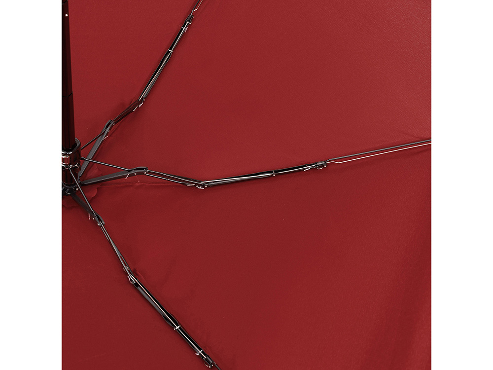 Зонт складной женский TORBER, механика, 5 сложений, красный, каркас алюминий, эпонж, пластиковая ручка, диаметр 91 см