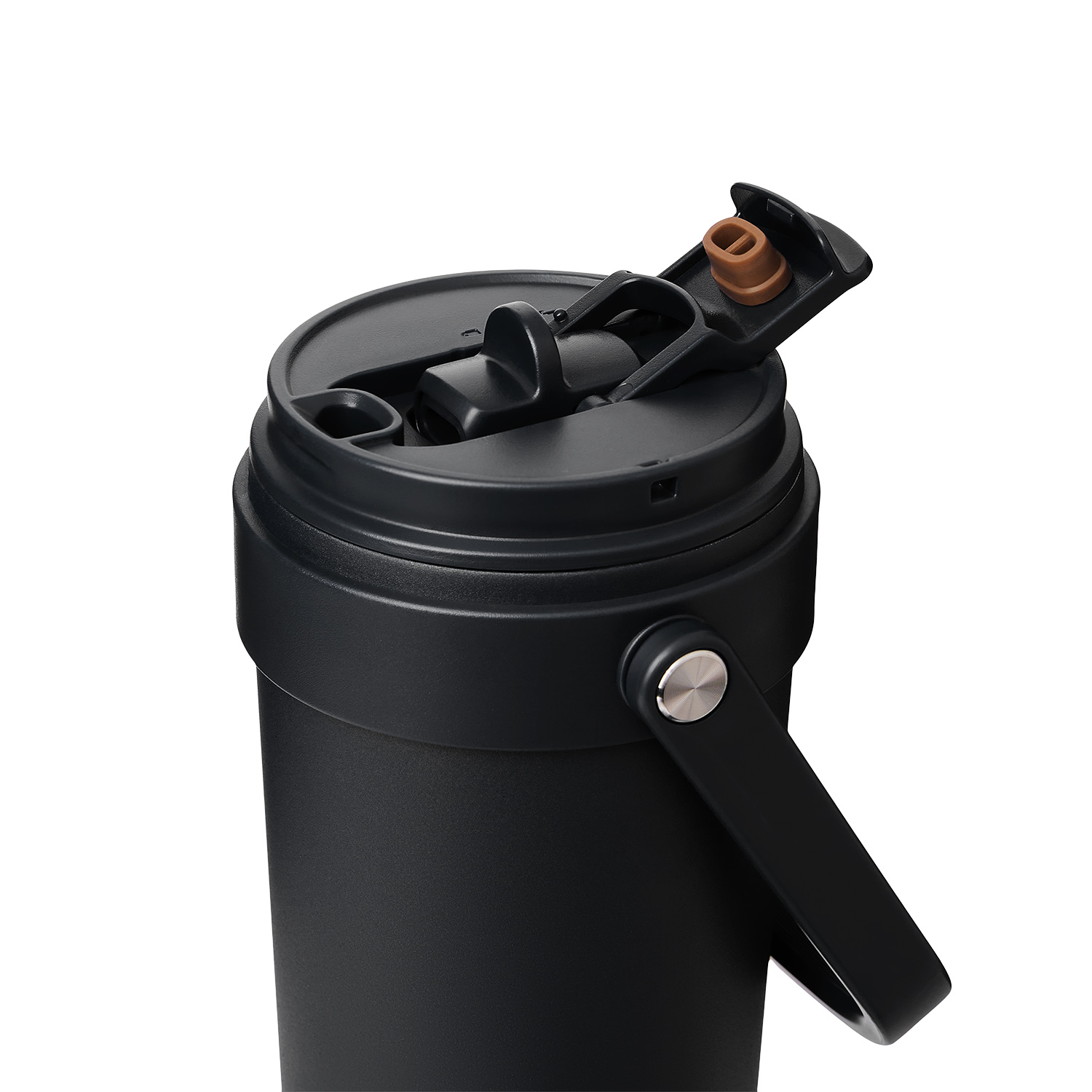 Термокружка вакуумная Solo, черная